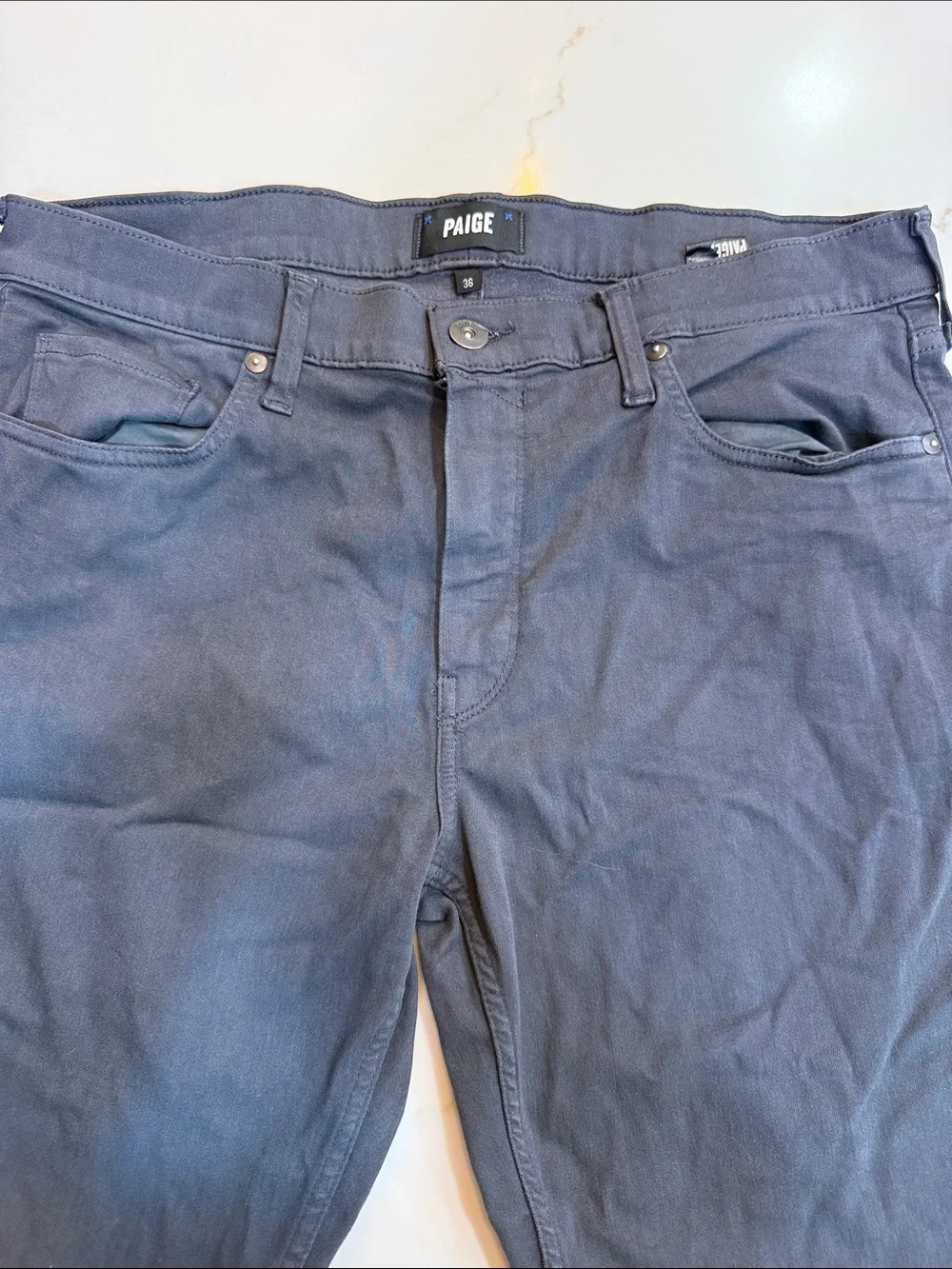 PAIGE Men's Slate Gray Jeans Lennox 36 Slim Jean